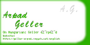 arpad geller business card